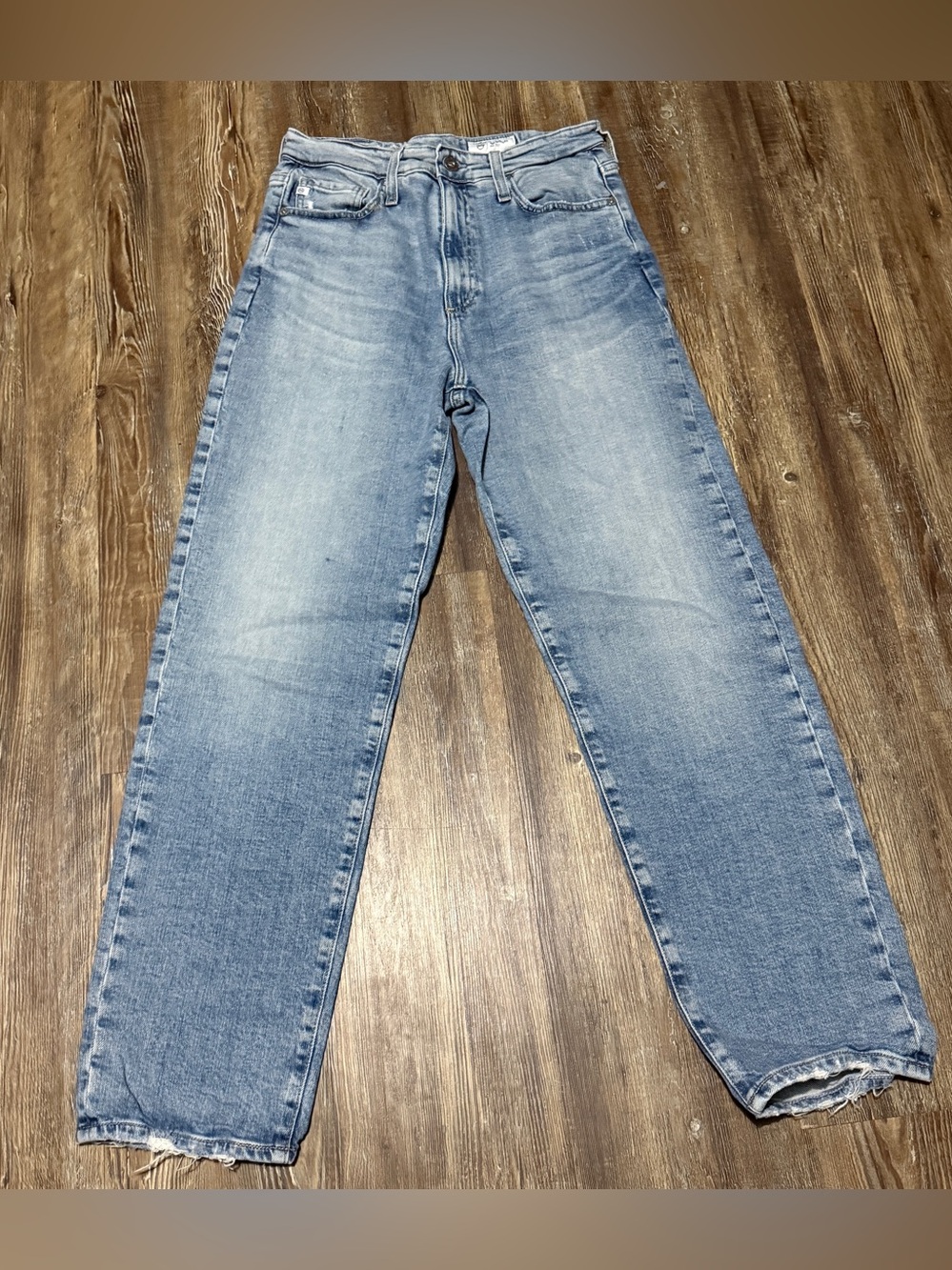 AG Adriano Goldschmied Rian Jeans Women's 26 High Rise Straight Leg Light Wash D